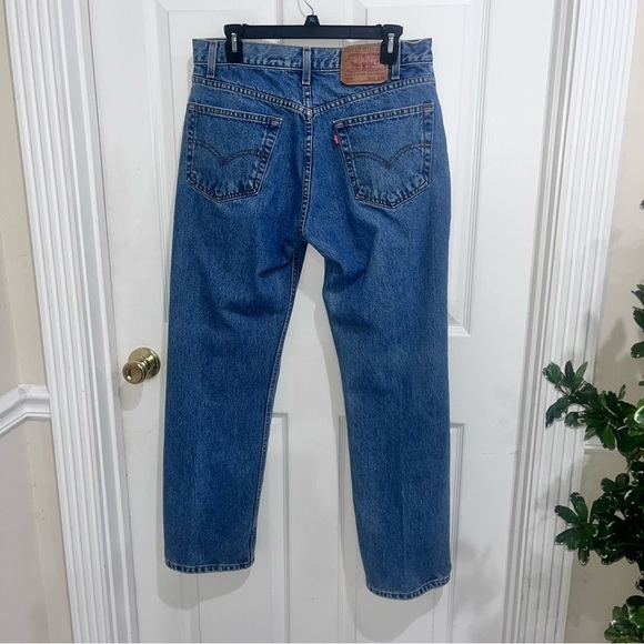 Levi’s 505 mens straight leg blue jeans - Picture 3 of 5